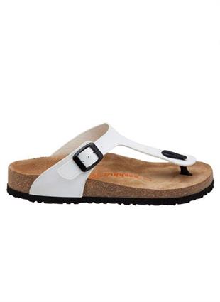 Hush Puppies 031Z1451 Fiji White Deri Kadın Parmakarası Terlik
