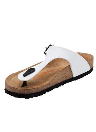 Hush Puppies 031Z1451 Fiji White Deri Kadın Parmakarası Terlik