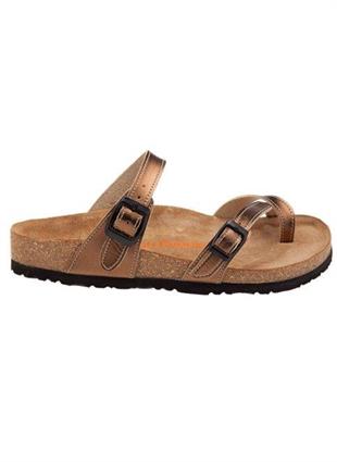 Hush Puppies 031Z1452 Faroe Bronz Deri Kadın Parmakarası Terlik