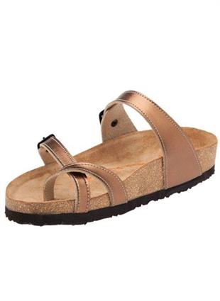 Hush Puppies 031Z1452 Faroe Bronz Deri Kadın Parmakarası Terlik