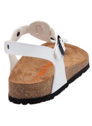Hush Puppies 031Z1453 Nauru White Deri Parmak Arası Kadın Sandalet