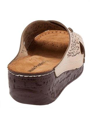Hush Puppies 031Z1461 Malta Beige Deri Kadın Terlik