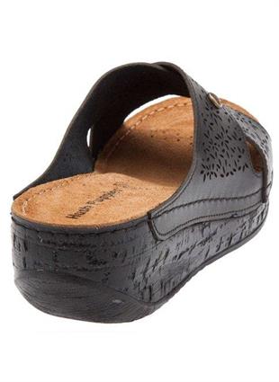Hush Puppies 031Z1461 Malta Black Deri Kadın Terlik