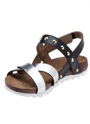 Hush Puppies 031Z1469 Gray Silver Deri Kadın Sandalet