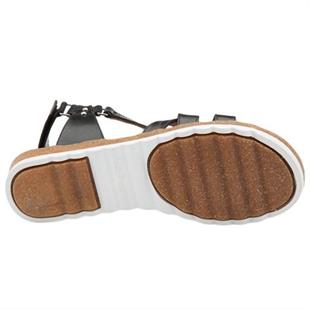 Hush Puppies 036Z100014 Helen Falke Black Kadın Deri Sandalet