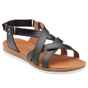 Hush Puppies 036Z100014 Helen Falke Black Kadın Deri Sandalet
