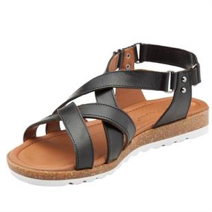 Hush Puppies 036Z100014 Helen Falke Black Kadın Deri Sandalet