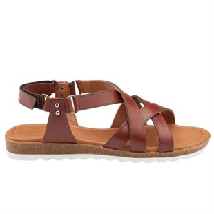 Hush Puppies 036Z100014 Helen Falke Dark Brown Kadın Sandalet