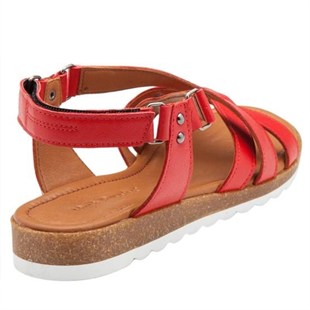 Hush Puppies 036Z100014 Helen Falke Red Kadın Deri Sandalet