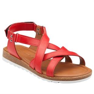 Hush Puppies 036Z100014 Helen Falke Red Kadın Deri Sandalet
