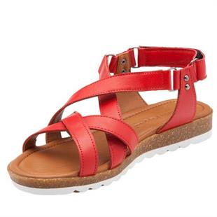 Hush Puppies 036Z100014 Helen Falke Red Kadın Deri Sandalet