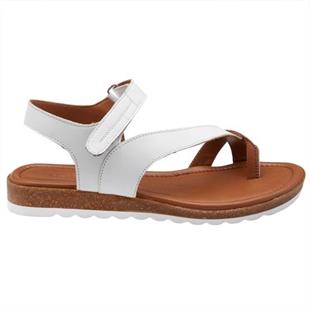 Hush Puppies 036Z100038 Troy Falke White Kadın Deri Sandalet