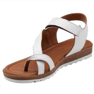 Hush Puppies 036Z100038 Troy Falke White Kadın Deri Sandalet