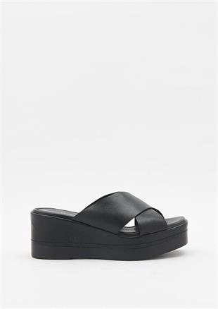 Hush Puppies Dayton 031Z101896 Siyah/Deri Kadın Terlik