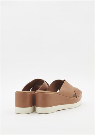 Hush Puppies Dayton 031Z101896 Taba Deri Kadın Terlik