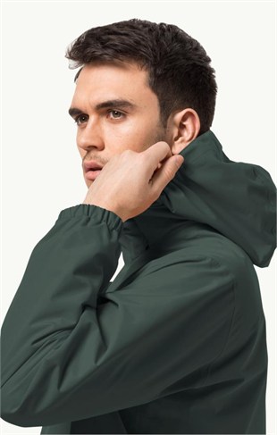Jack Wolfskin 1111142_4161 Stormy Point 2L JKT M Black Olive Erkek Outdoor Ceket
