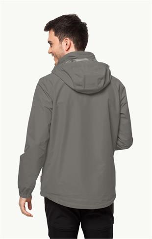 Jack Wolfskin 1111142_6185 Stormy Point 2L JKT M Smokey Grey Erkek Outdoor Ceket