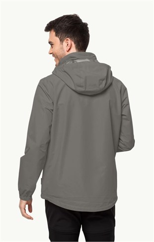 Jack Wolfskin 1111142_6185 Stormy Point 2L JKT M Smokey Grey Erkek Outdoor Ceket