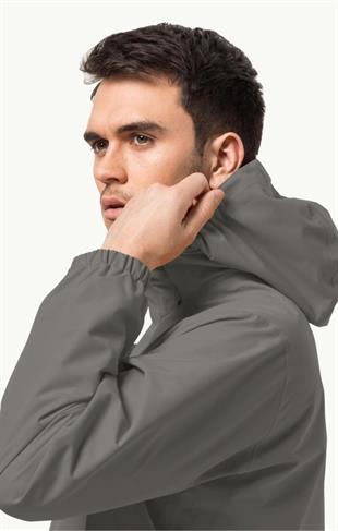 Jack Wolfskin 1111142_6185 Stormy Point 2L JKT M Smokey Grey Erkek Outdoor Ceket