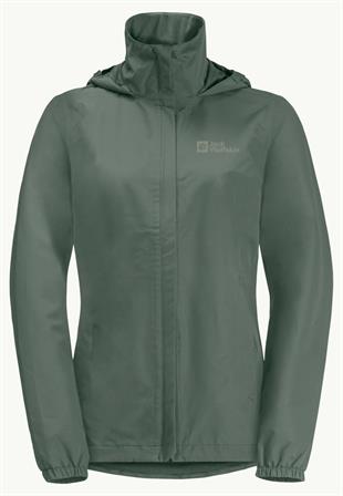 Jack Wolfskin 1111202-4311 Stormy Point 2L JKT W Hedge Green Kadın Outdoor Ceket