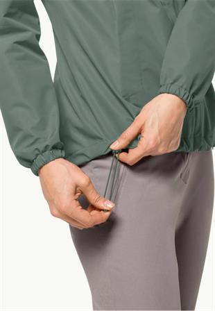 Jack Wolfskin 1111202-4311 Stormy Point 2L JKT W Hedge Green Kadın Outdoor Ceket