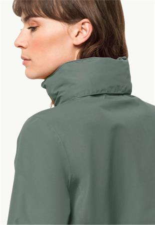 Jack Wolfskin 1111202-4311 Stormy Point 2L JKT W Hedge Green Kadın Outdoor Ceket