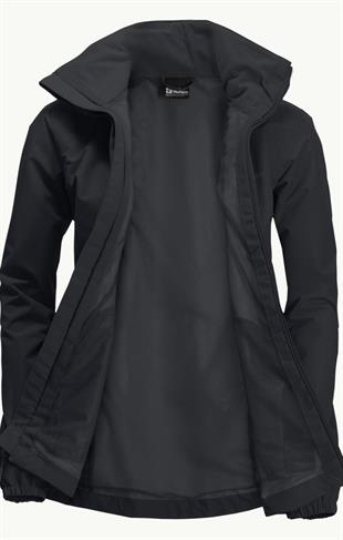 Jack Wolfskin 1111202_6000 Stormy Point 2L JKT W Black Kadın Outdoor Ceket