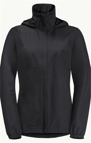 Jack Wolfskin 1111202_6000 Stormy Point 2L JKT W Black Kadın Outdoor Ceket