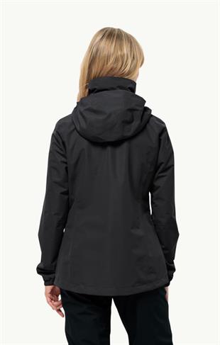 Jack Wolfskin 1111202_6000 Stormy Point 2L JKT W Black Kadın Outdoor Ceket