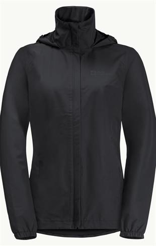 Jack Wolfskin 1111202_6000 Stormy Point 2L JKT W Black Kadın Outdoor Ceket