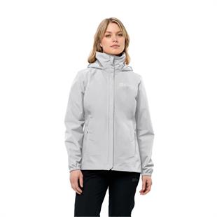 Jack Wolfskin 1111202_6709 Stormy Point 2L JKT W Cool Grey Kadın Outdoor Ceket