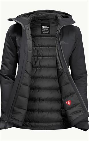 Jack Wolfskin 1111592_6000 Wisper Ins JKT W Black Kadın Outdoor Ceket