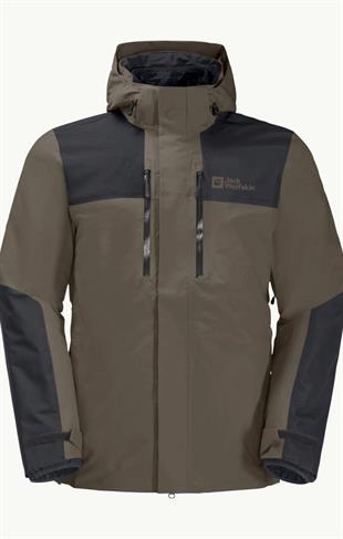 Jack Wolfskin 1115261_5719 Jasper 3IN1 JKT M Cold Coffee Erkek Outdoor Ceket