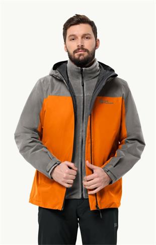 Jack Wolfskin 1115311_3981 TAUBENBERG 3IN1 JKT M Blood Orange Erkek Outdoor Ceket