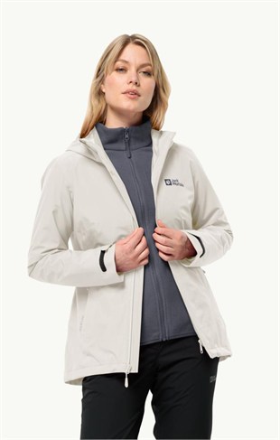 Jack Wolfskin 1115621_5609 Moonrise 3IN1 JKT W Dove Kadın Outdoor Ceket