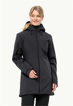 Jack Wolfskin 1115681_6000  Heidelstein Ins JKT W Black Kadın Outdoor Ceket