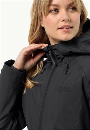 Jack Wolfskin 1115681_6000  Heidelstein Ins JKT W Black Kadın Outdoor Ceket