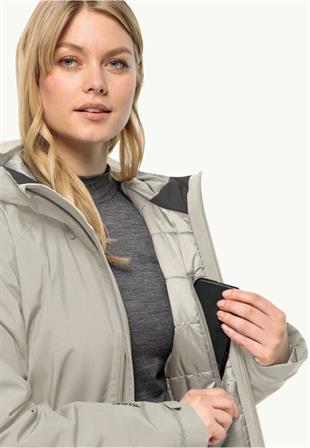Jack Wolfskin 1115681_A0029 Heidelstein INS JKT W  Seal Kadın Outdoor Ceket