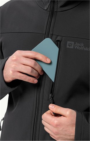 Jack Wolfskin 1305802_6000 Whirlwind Men Black Erkek Outdoor Ceket