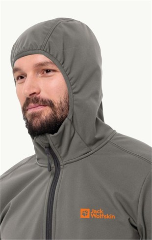 Jack Wolfskin 1307471_6185 Bornberg Hoody M Smokey Grey Erkek Outdoor Ceket