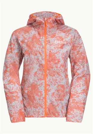 Jack Wolfskin 1307851_8312 Prelight Wind JKT W Grid Camo Kadın Outdoor Ceket
