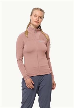 Jack Wolfskin 1710981_2919 Prelight FZ W Rose Dawn Kadın Polar