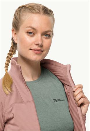 Jack Wolfskin 1710981_2919 Prelight FZ W Rose Dawn Kadın Polar