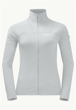 Jack Wolfskin 1710981_6709 Prelight FZ W Cool Grey Kadın Outdoor Polar