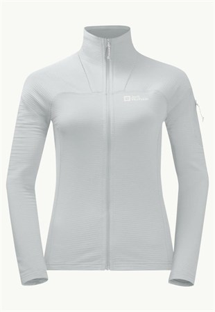 Jack Wolfskin 1710981_6709 Prelight FZ W Cool Grey Kadın Outdoor Polar