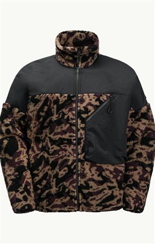 Jack Wolfskin 1711231_8889 Maarweg Print Jacket Chestnut Allover Erkek Outdoor Ceket