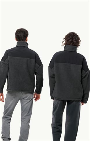 Jack Wolfskin 1711241_6502 Maarweg JKT Granite Black Erkek Outdoor Mont