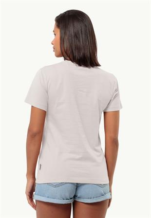 Jack Wolfskin 1809701_5629 Discover Heart T W Sea Shell Kadın Tshirt