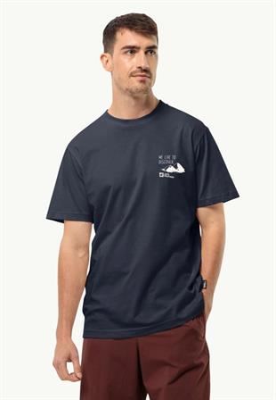 Jack Wolfskin 1809761TR Discover T M Night Blue Erkek Tshirt