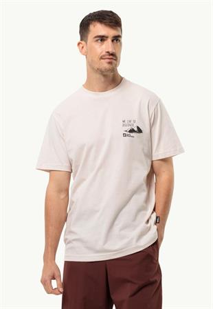 Jack Wolfskin 1809761TR Discover T M Seashell Erkek Tshirt